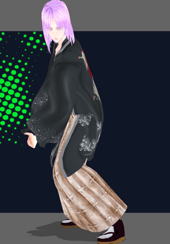 Cranes&Sun Kimono. Traditional Japanese