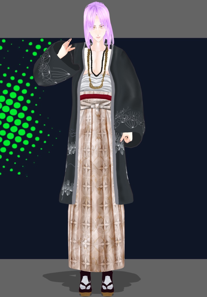 Cranes&Sun Kimono. Traditional Japanese