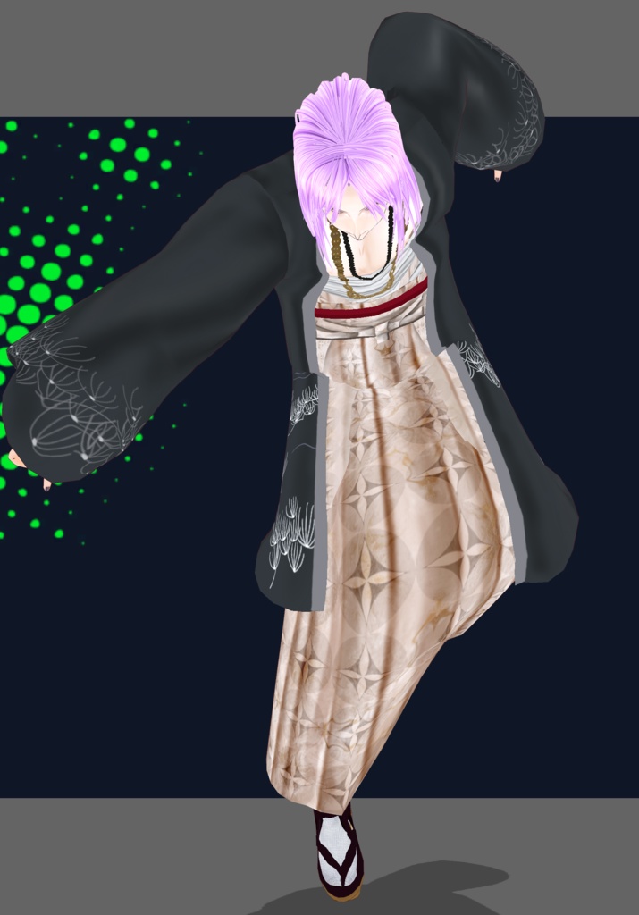 Cranes&Sun Kimono. Traditional Japanese