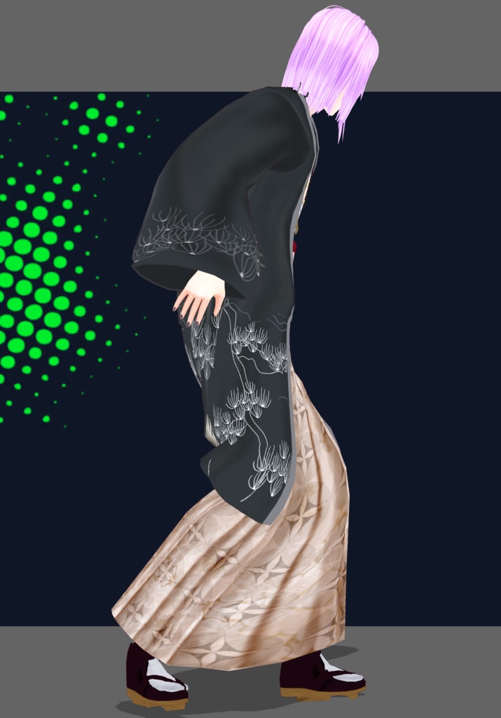 Cranes&Sun Kimono. Traditional Japanese