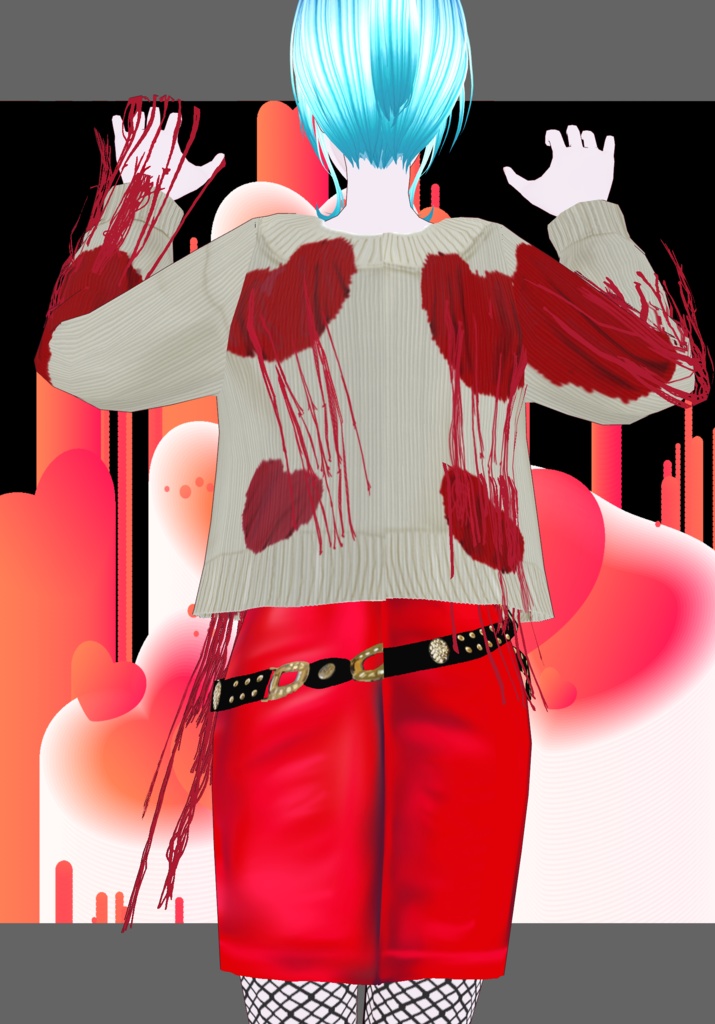 80s HeartDrip Set. Vintage 80s Punk Rock