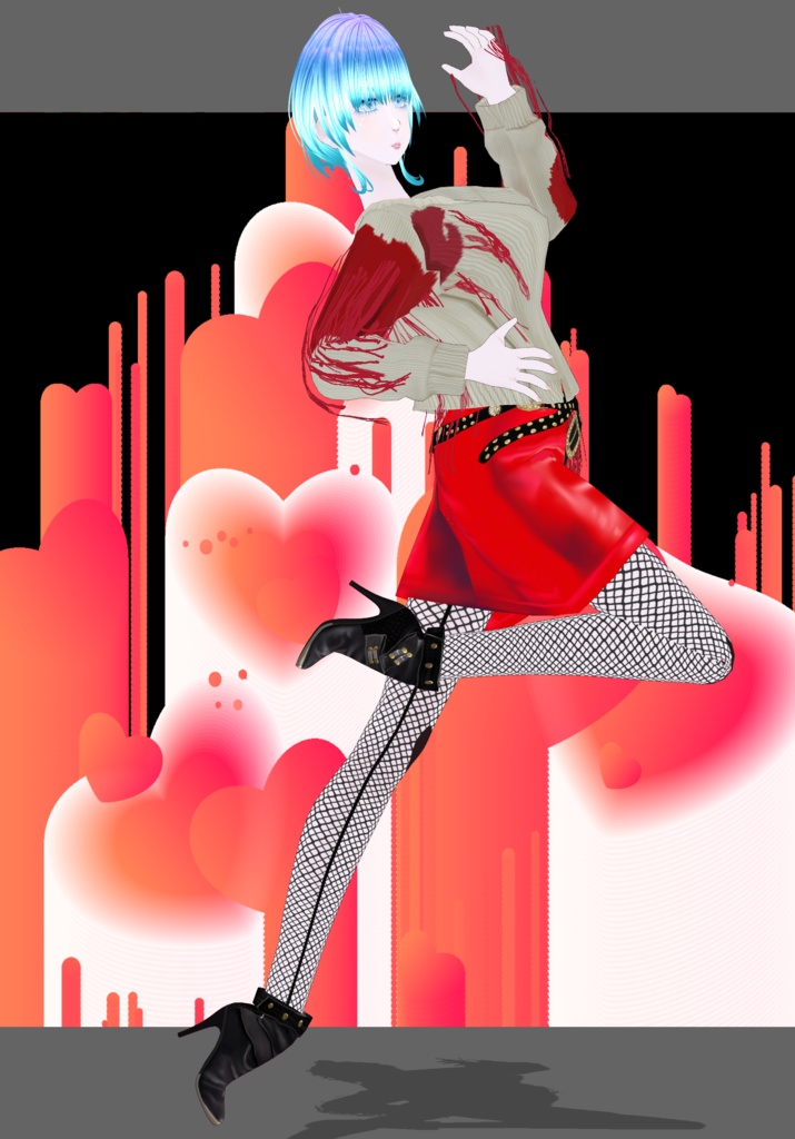 80s HeartDrip Set. Vintage 80s Punk Rock