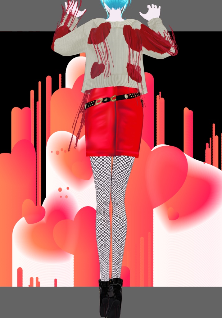 80s HeartDrip Set. Vintage 80s Punk Rock