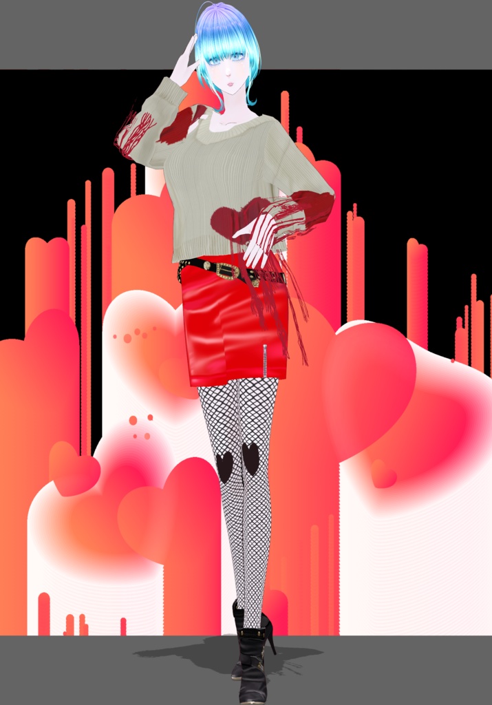 80s HeartDrip Set. Vintage 80s Punk Rock