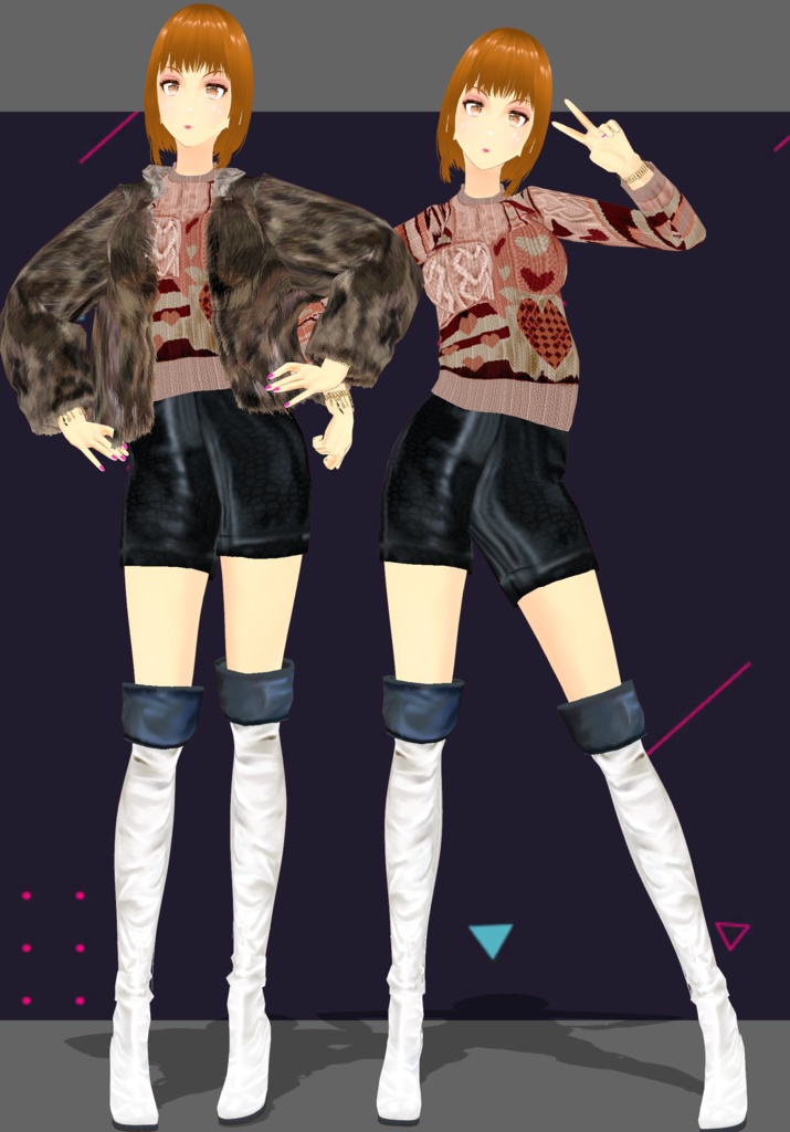 Faux My Heart. 80s Winter Club wear