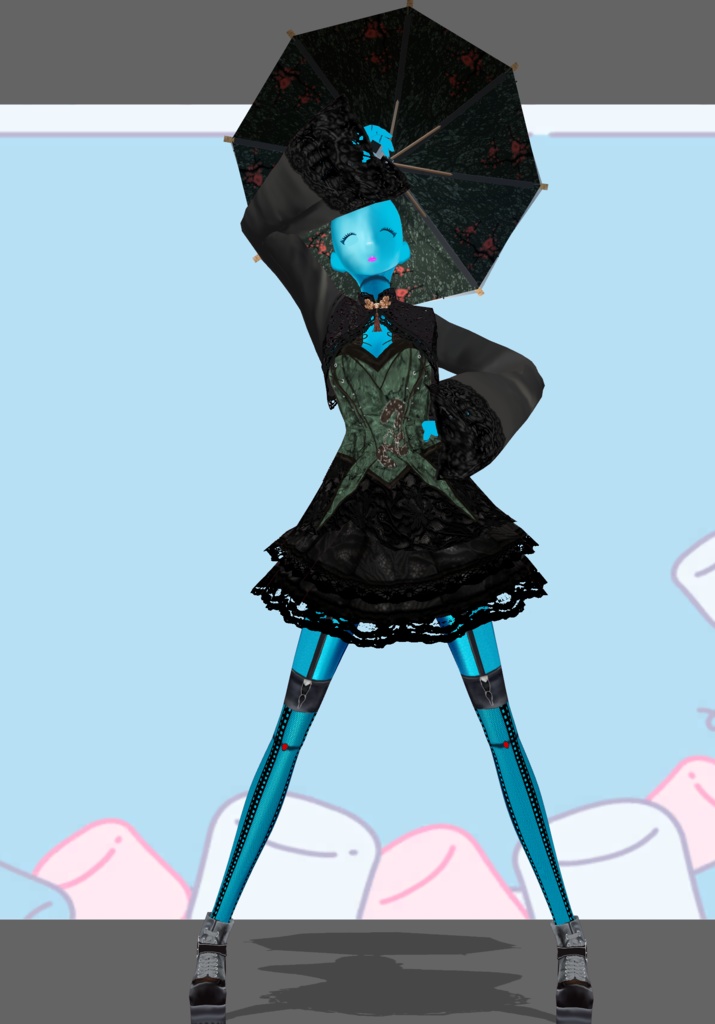 SnakeIn Grass Set. Chinese Gothic Lolita