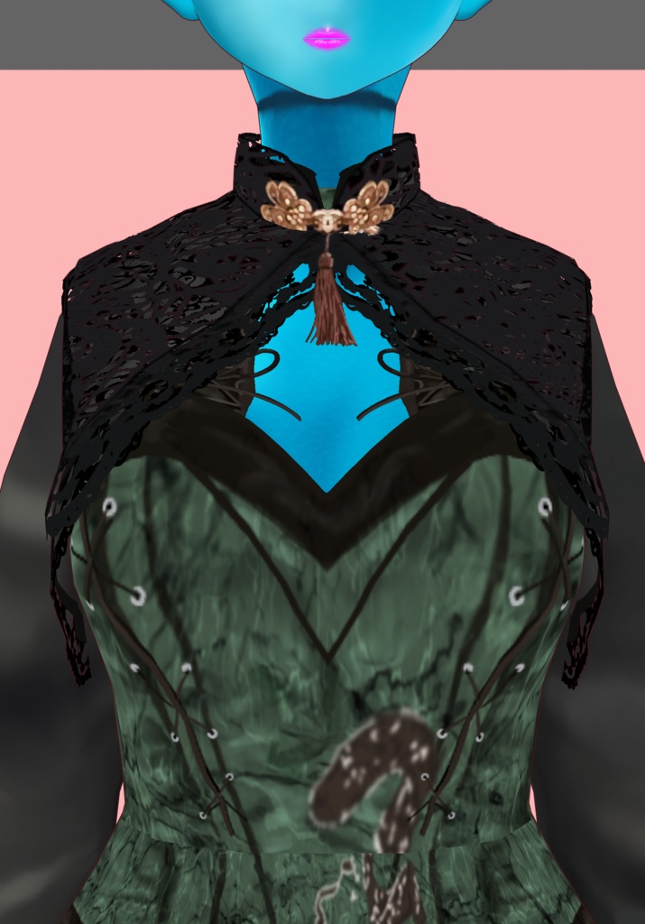 SnakeIn Grass Set. Chinese Gothic Lolita