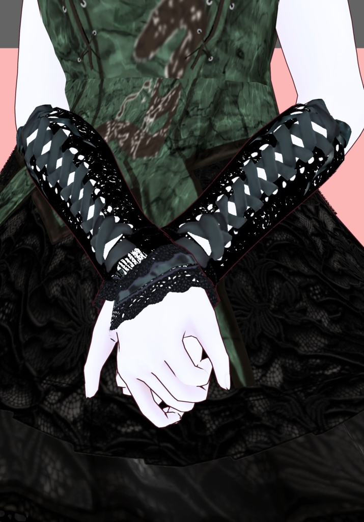 SnakeIn Grass Set. Chinese Gothic Lolita