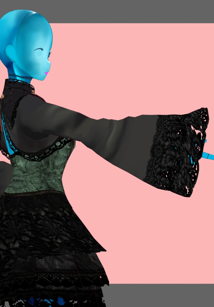 SnakeIn Grass Set. Chinese Gothic Lolita