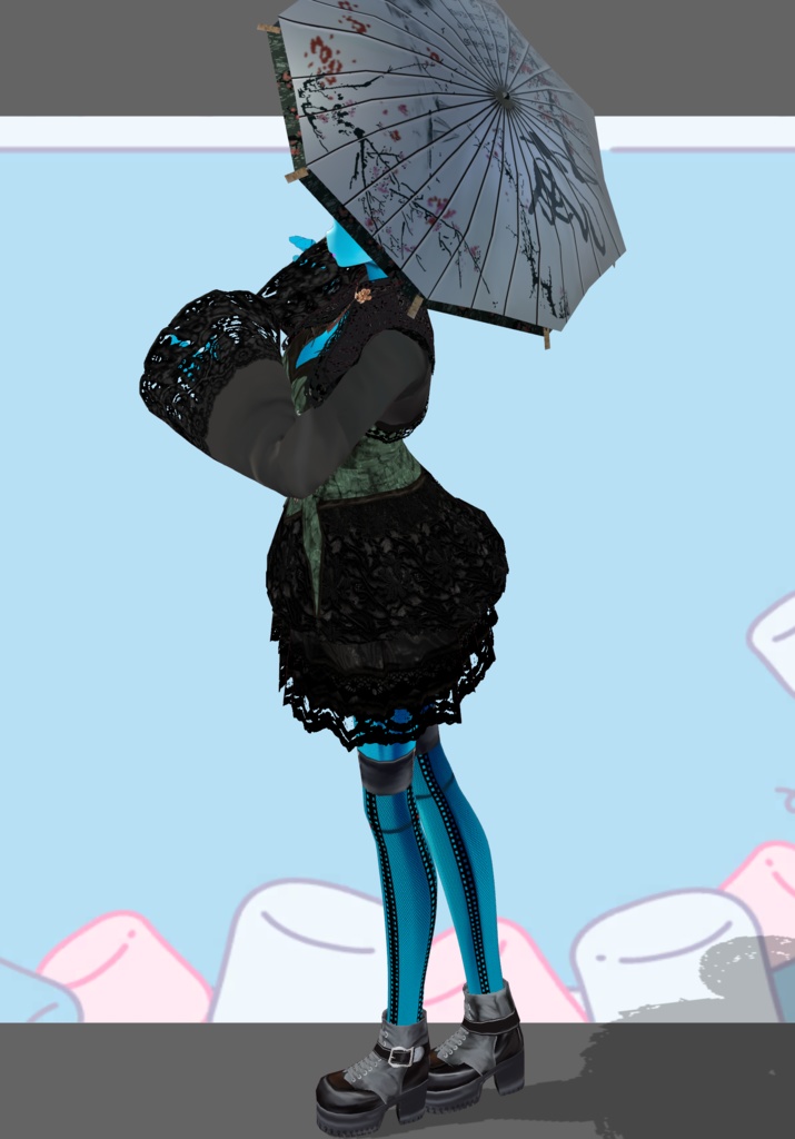 SnakeIn Grass Set. Chinese Gothic Lolita