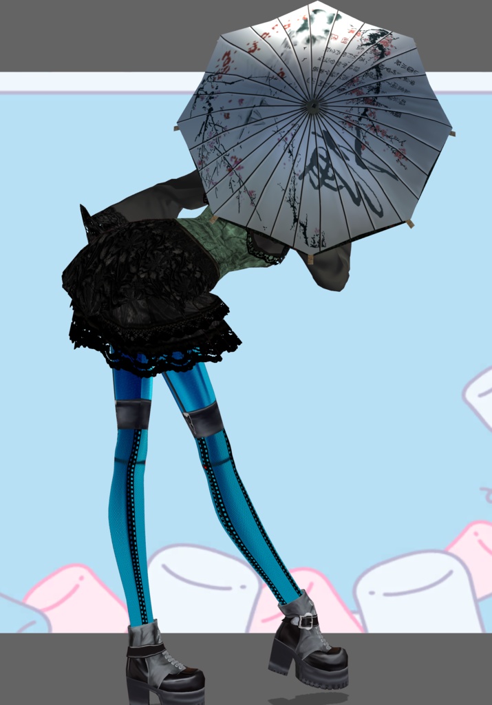 SnakeIn Grass Set. Chinese Gothic Lolita