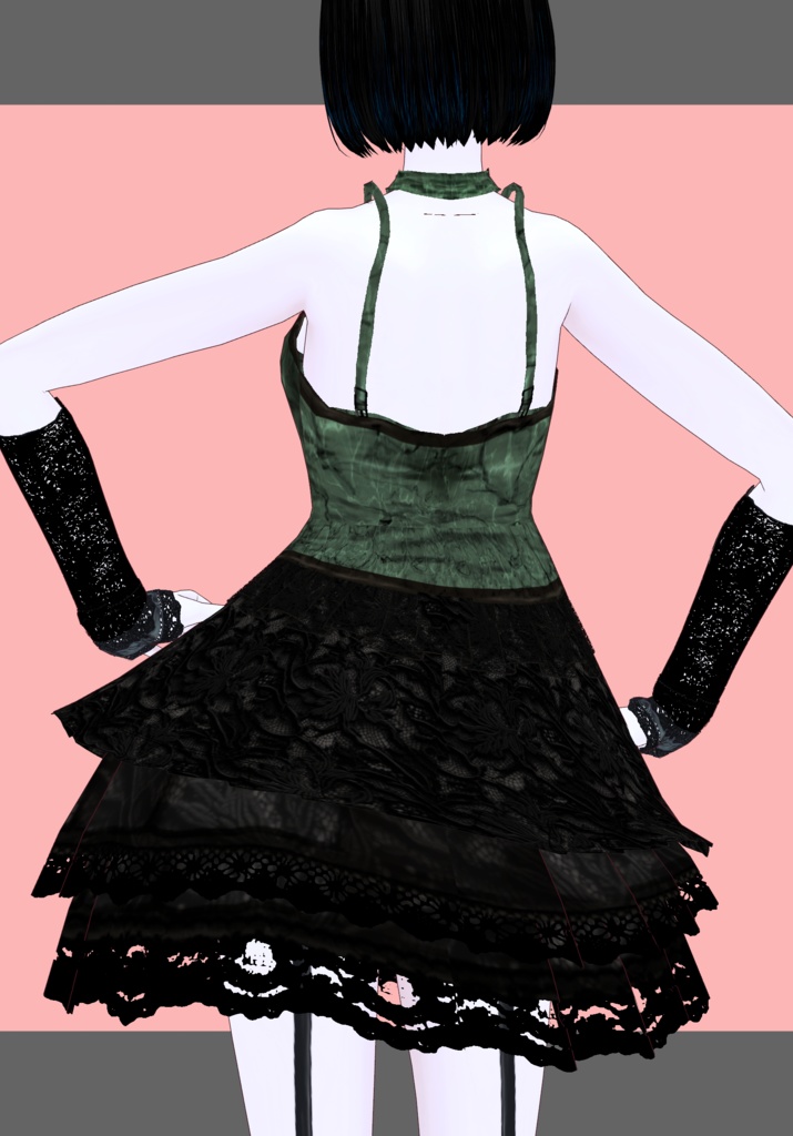 SnakeIn Grass Set. Chinese Gothic Lolita