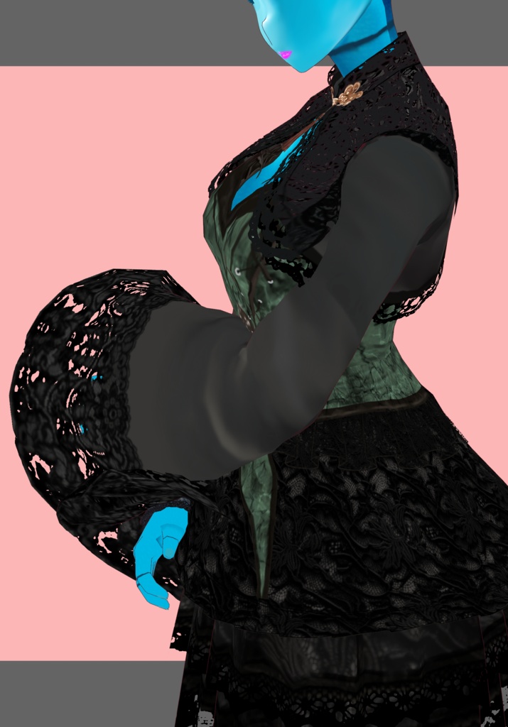 SnakeIn Grass Set. Chinese Gothic Lolita