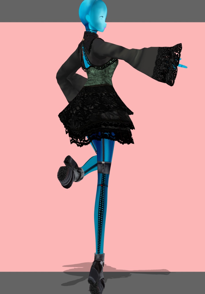 SnakeIn Grass Set. Chinese Gothic Lolita