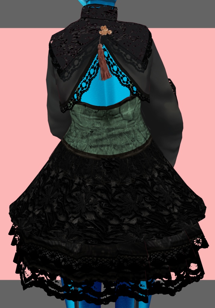 SnakeIn Grass Set. Chinese Gothic Lolita