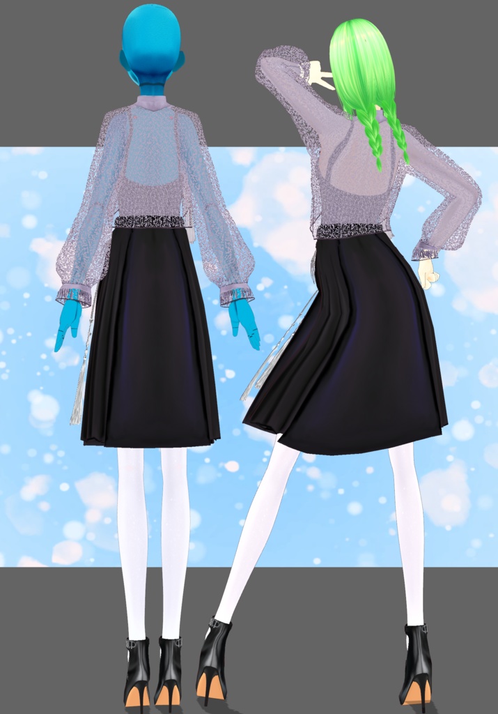 Lilac&Black Dress Set