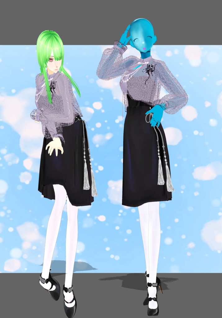 Lilac&Black Dress Set