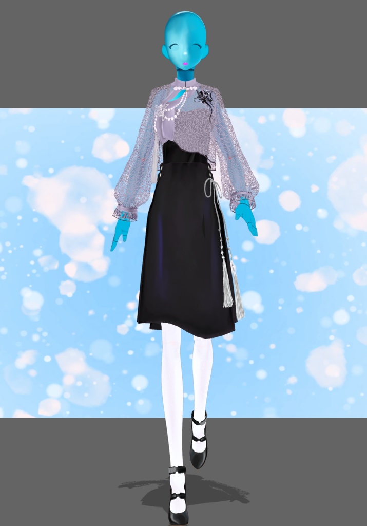 Lilac&Black Dress Set