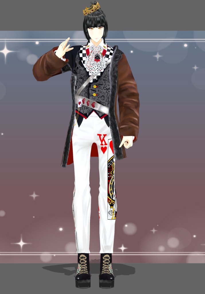 Rebel King OF Hearts.    Vintage Fairytales Alice In Wonderland