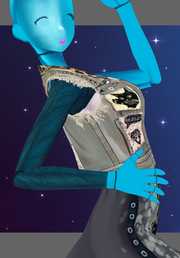 Punk Jumper and Cat Vest Set