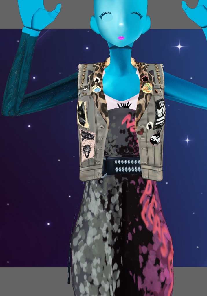 Punk Jumper and Cat Vest Set