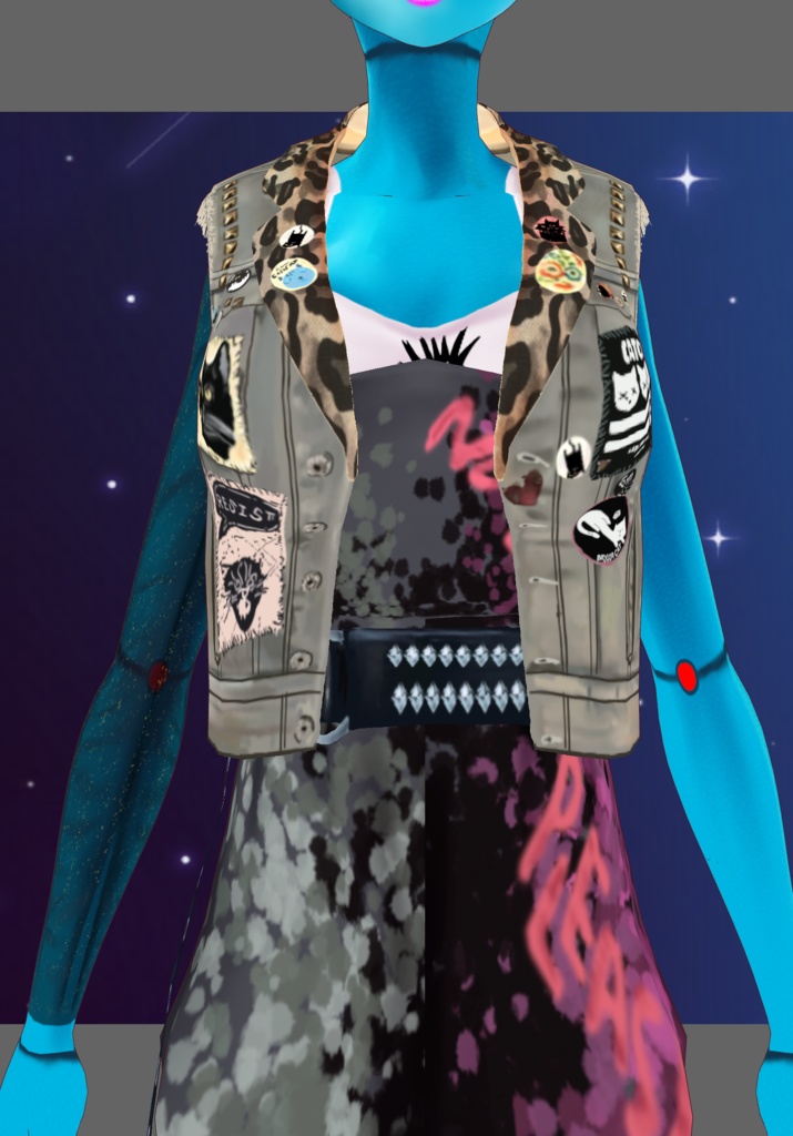 Punk Jumper and Cat Vest Set