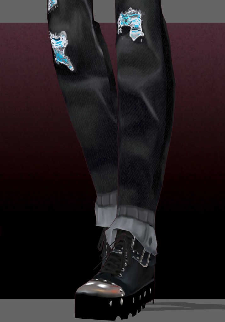 PunkLipHairChain Set.     PunkGrunge