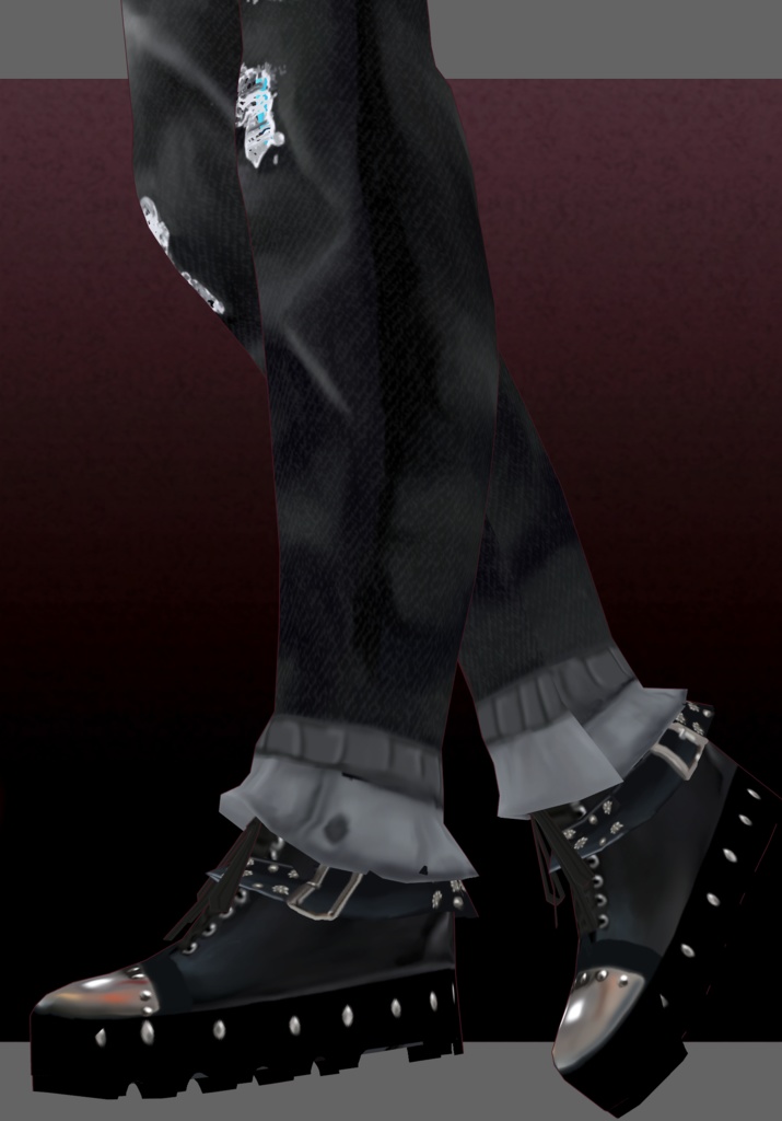 PunkLipHairChain Set.     PunkGrunge