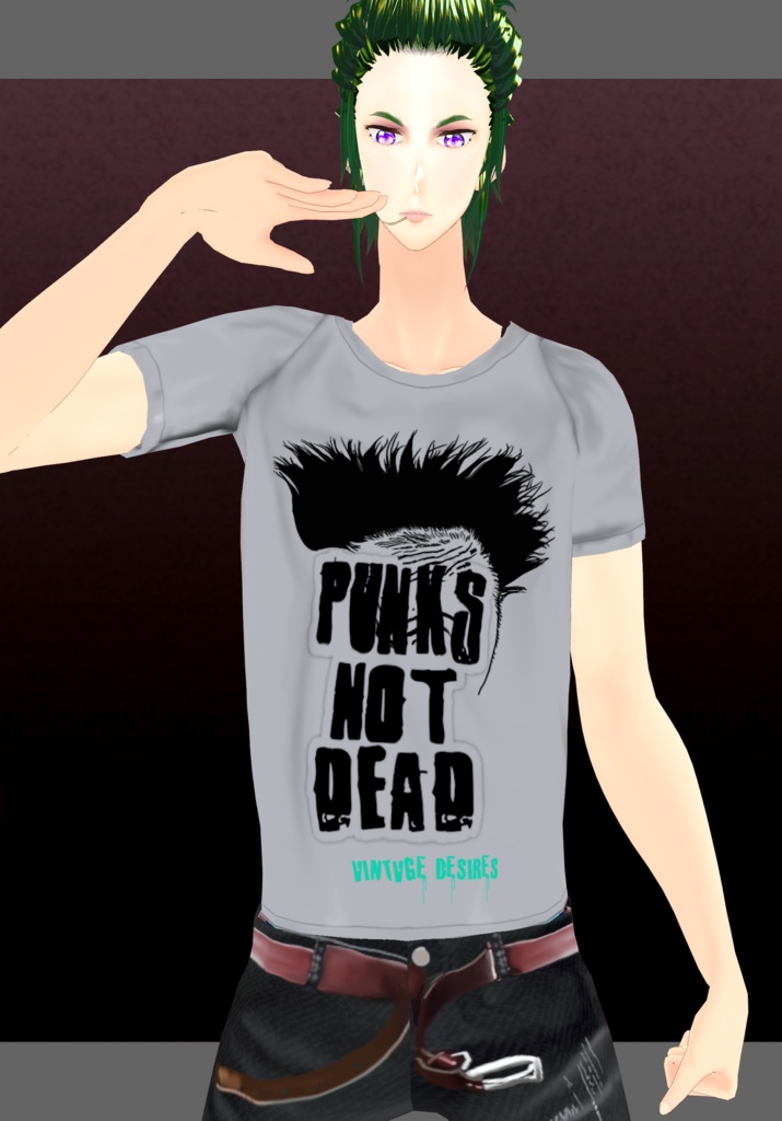 PunkLipHairChain Set.     PunkGrunge