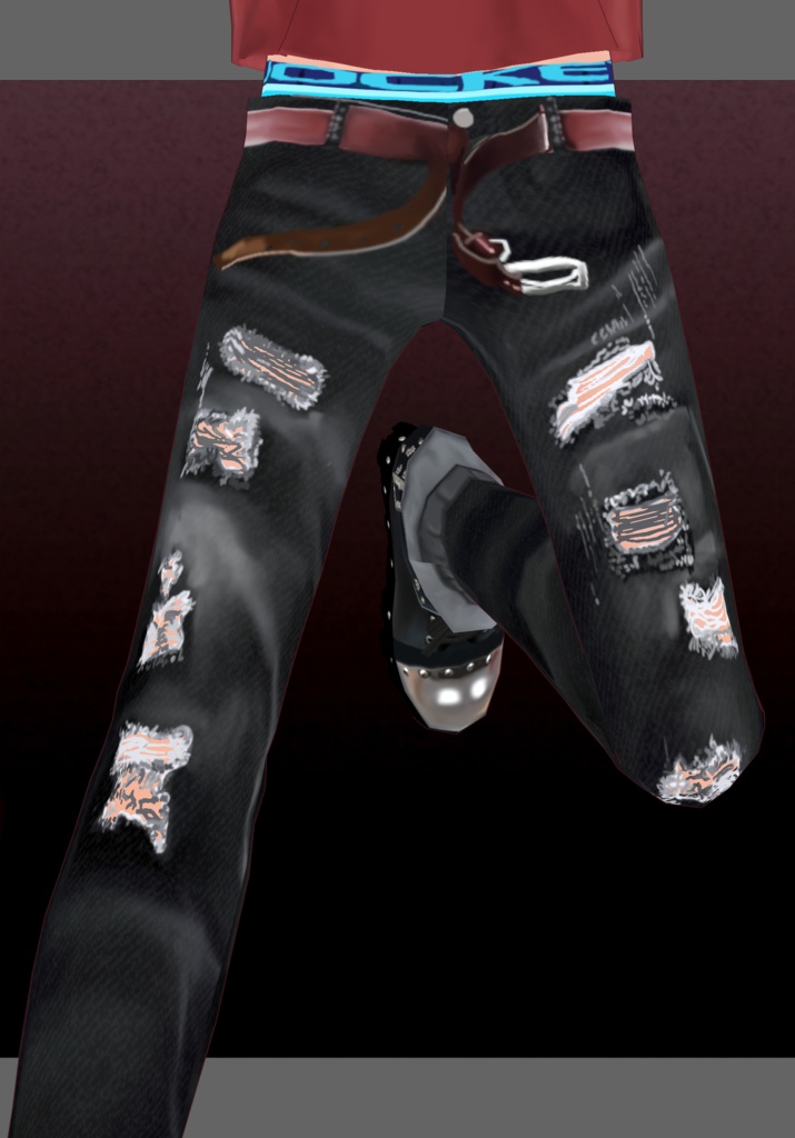 PunkLipHairChain Set.     PunkGrunge