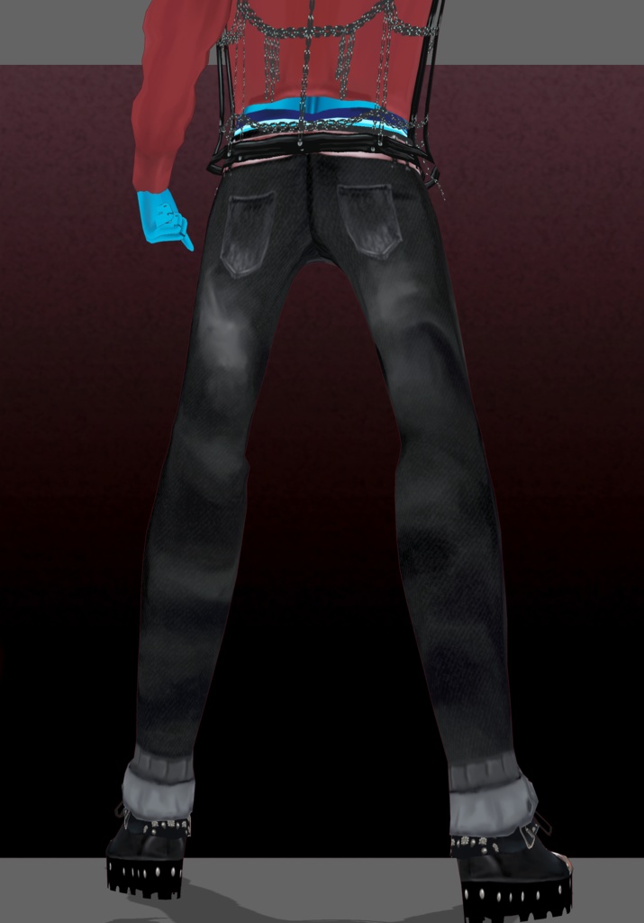 PunkLipHairChain Set.     PunkGrunge