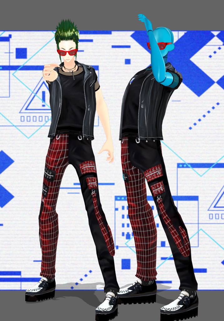 PunkShutterPlaid. Vintage PunkRock