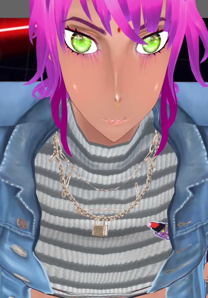 StripesNDenimRip Set.   90s Grunge Fashion