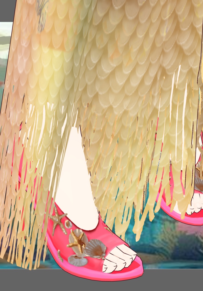 Gold Princess Mermaid Set. Vintage Folkore