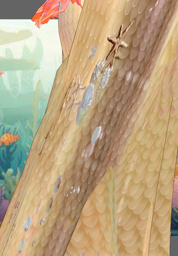 Gold Princess Mermaid Set. Vintage Folkore