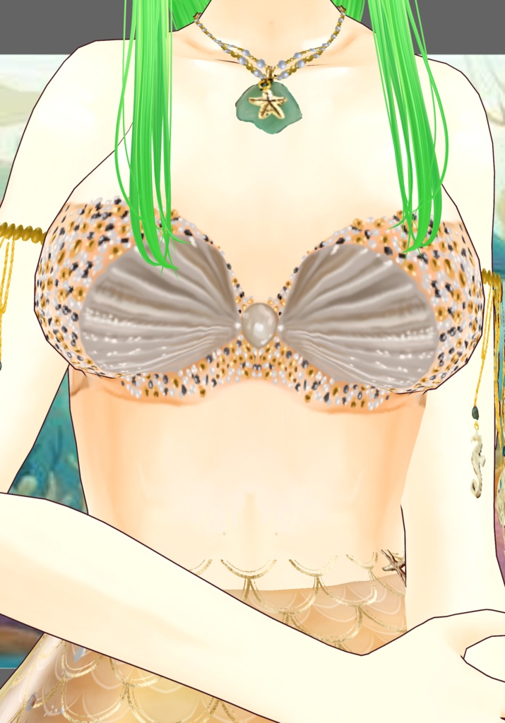 Gold Princess Mermaid Set. Vintage Folkore