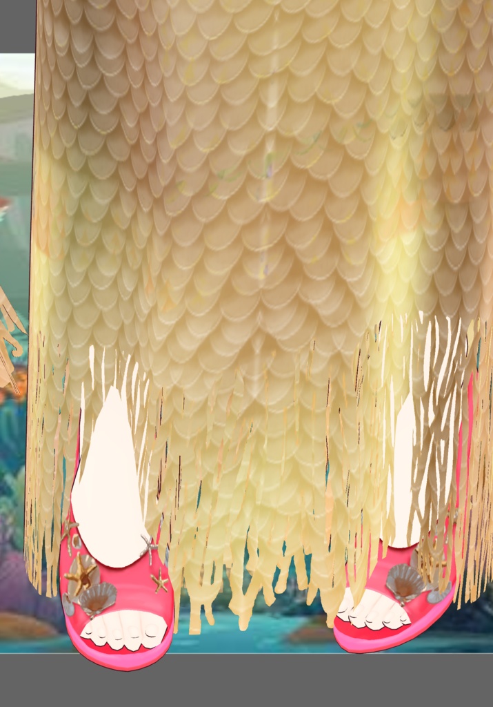 Gold Princess Mermaid Set. Vintage Folkore