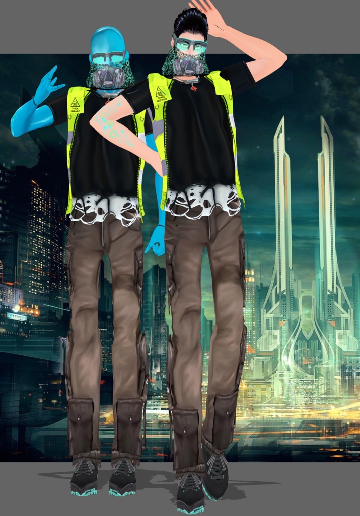 HazardCyberTech Set.    Vintage Cyberpunk & Techwear