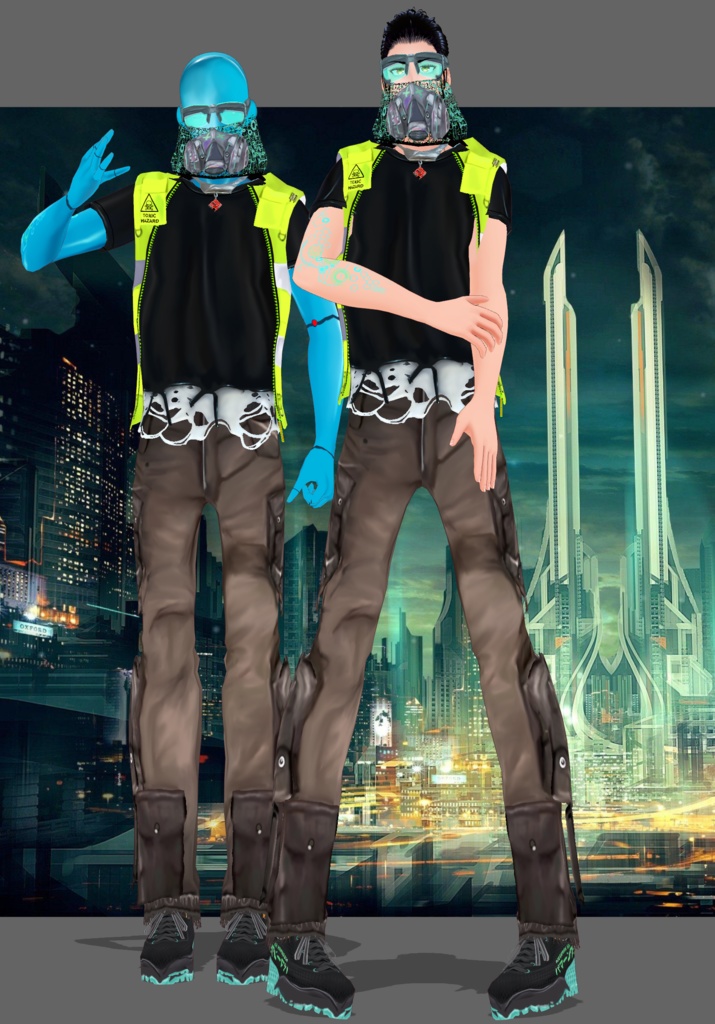 HazardCyberTech Set.    Vintage Cyberpunk & Techwear