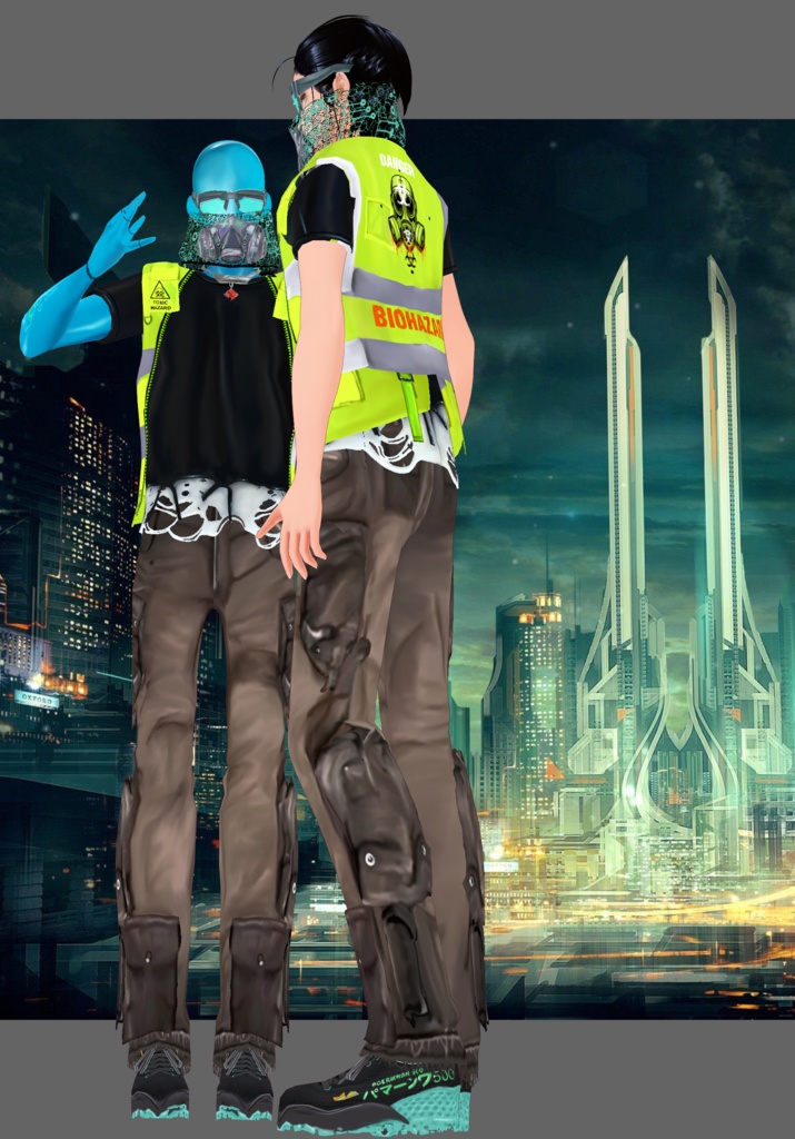 HazardCyberTech Set.    Vintage Cyberpunk & Techwear