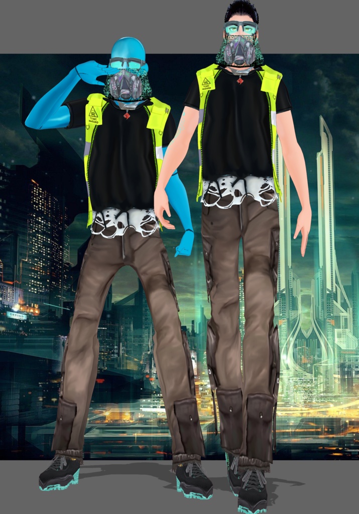 HazardCyberTech Set.    Vintage Cyberpunk & Techwear