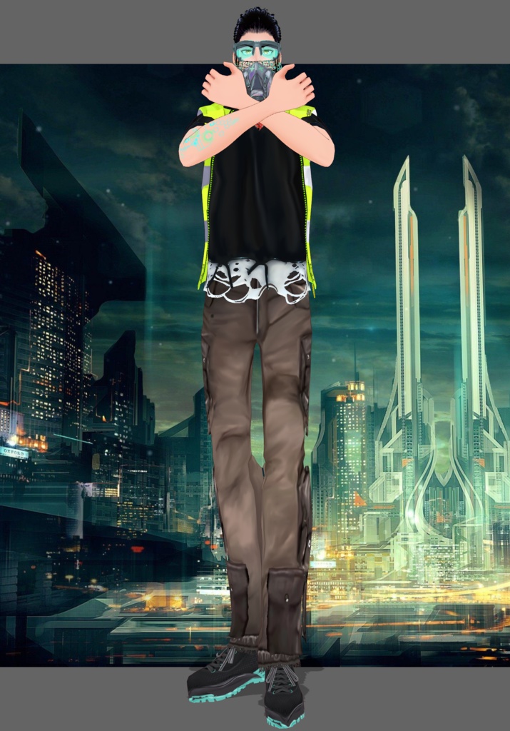 HazardCyberTech Set.    Vintage Cyberpunk & Techwear