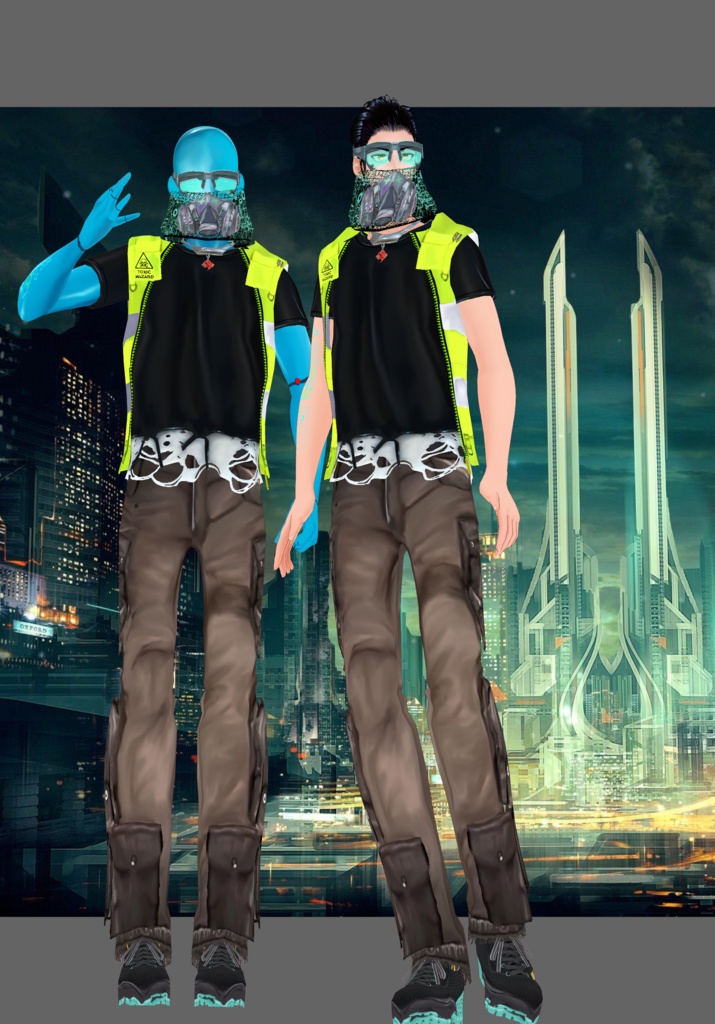 HazardCyberTech Set.    Vintage Cyberpunk & Techwear