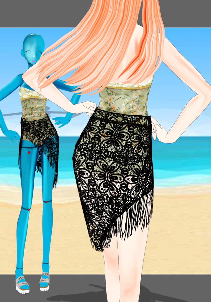 Seafoam Floral Swimsuit Set