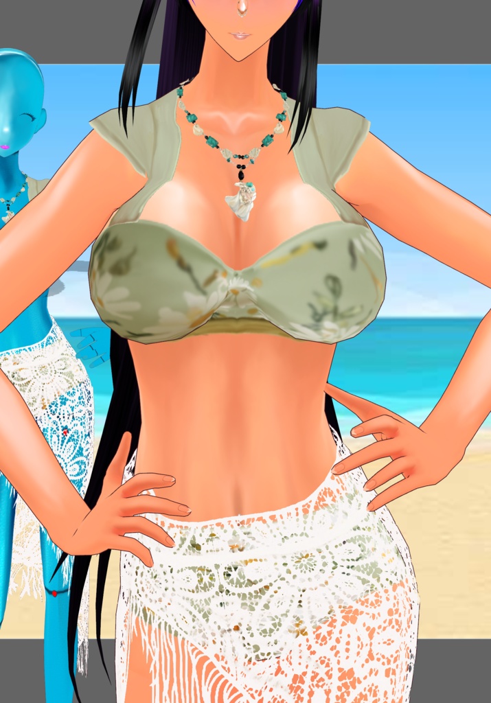 Seafoam Floral Swimsuit Set