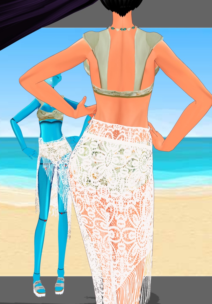 Seafoam Floral Swimsuit Set