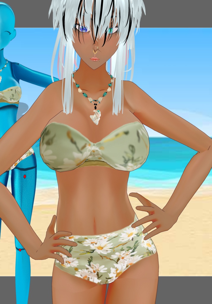 Seafoam Floral Swimsuit Set