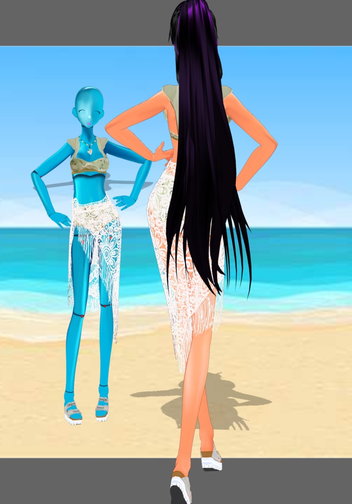 Seafoam Floral Swimsuit Set