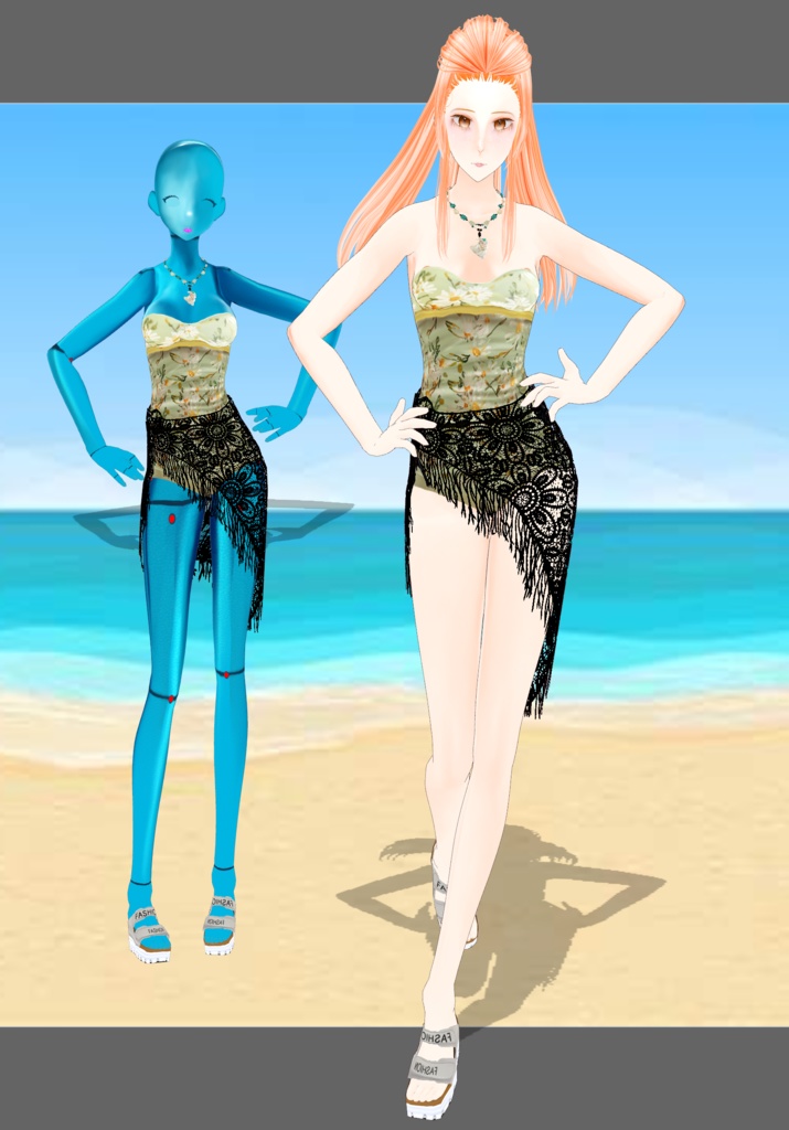 Seafoam Floral Swimsuit Set