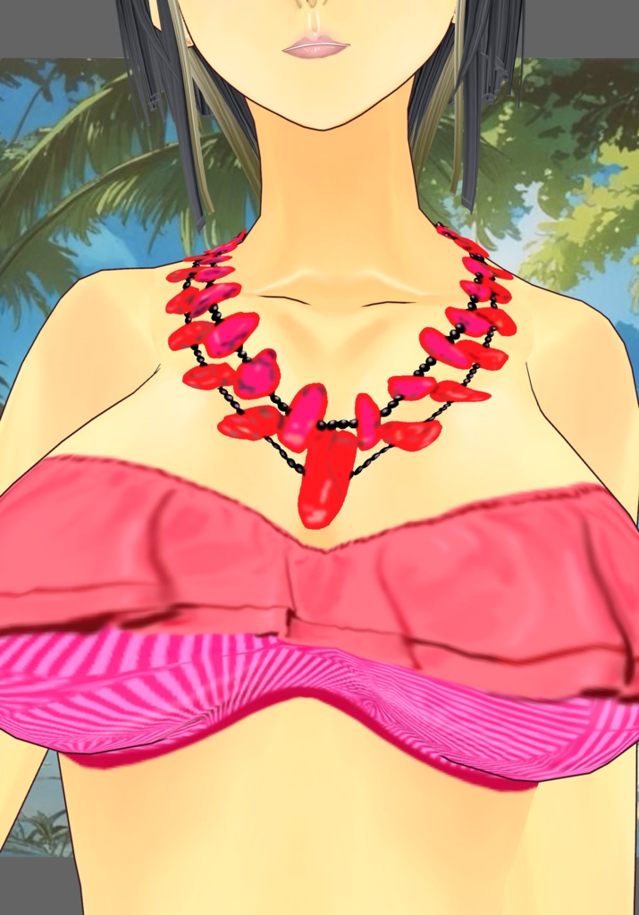 CoralFushiaRuffleBikini Vintage 50s, 60s